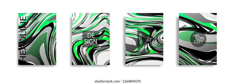 The abstract texture of brightly colored liquid paint. vector cover book with marble color on eps 10