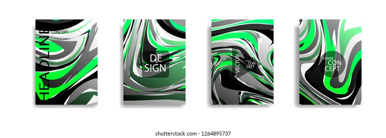 The abstract texture of brightly colored liquid paint. vector cover book with marble color on eps 10