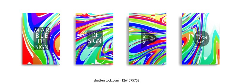 The abstract texture of brightly colored liquid paint. vector cover book with marble color on eps 10