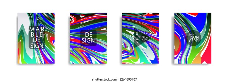 The abstract texture of brightly colored liquid paint. vector cover book with marble color on eps 10