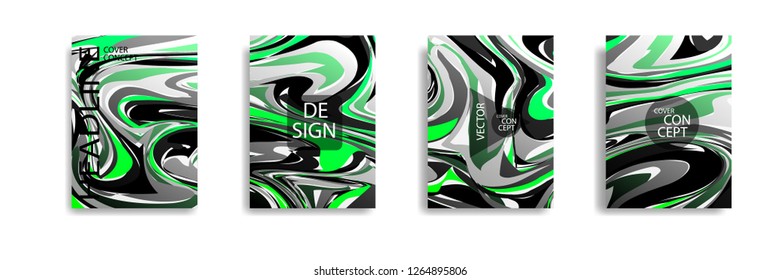 The abstract texture of brightly colored liquid paint. vector cover book with marble color on eps 10