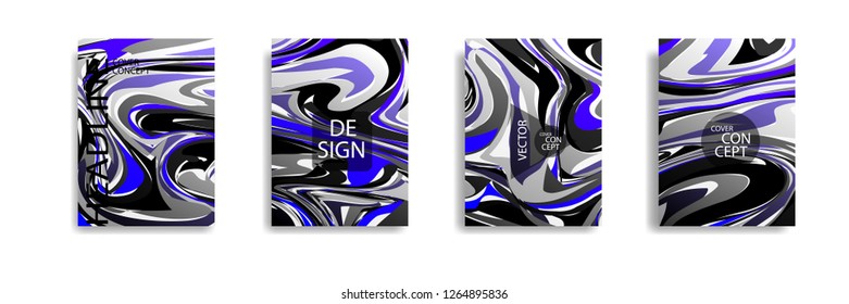 The abstract texture of brightly colored liquid paint. vector cover book with marble color on eps 10