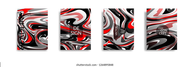 The abstract texture of brightly colored liquid paint. vector cover book with marble color on eps 10