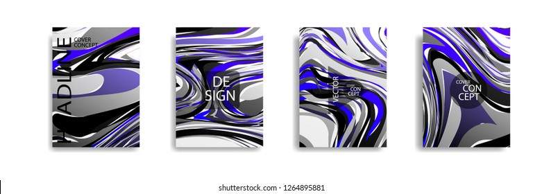 The abstract texture of brightly colored liquid paint. vector cover book with marble color on eps 10