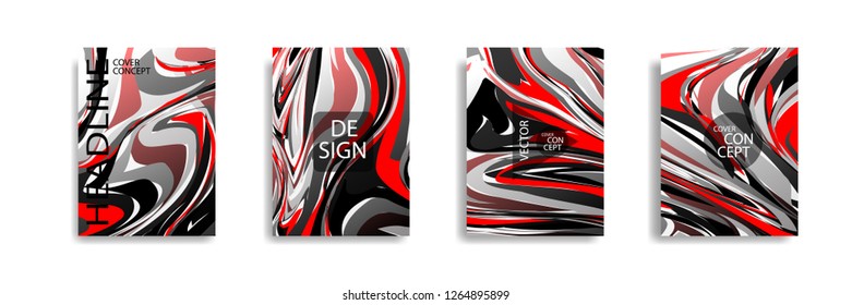 The abstract texture of brightly colored liquid paint. vector cover book with marble color on eps 10