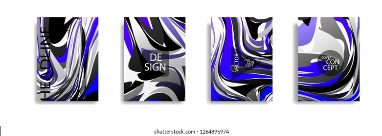 The abstract texture of brightly colored liquid paint. vector cover book with marble color on eps 10