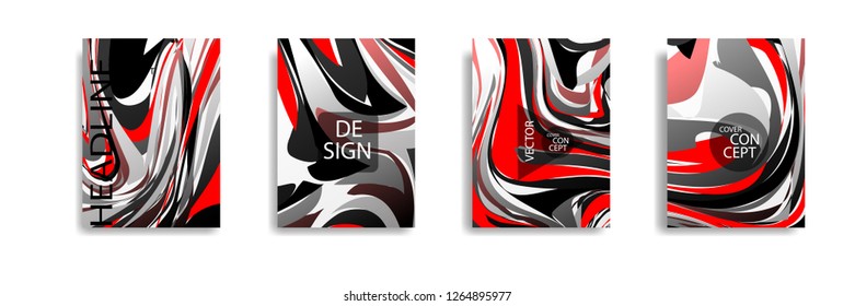 The abstract texture of brightly colored liquid paint. vector cover book with marble color on eps 10