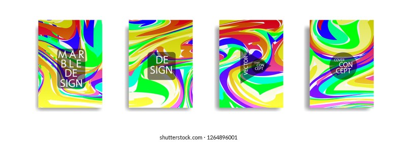 The abstract texture of brightly colored liquid paint. vector cover book with marble color on eps 10