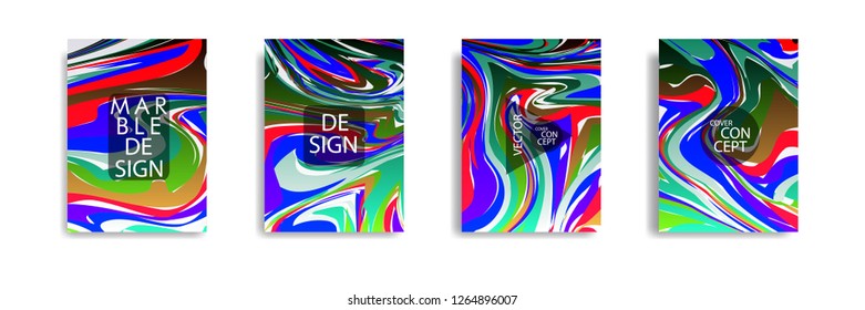 The abstract texture of brightly colored liquid paint. vector cover book with marble color on eps 10