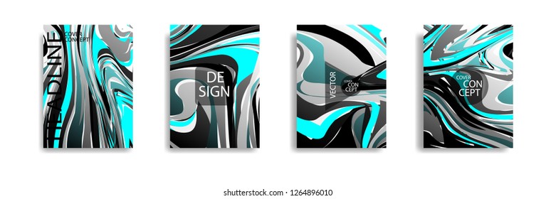 The abstract texture of brightly colored liquid paint. vector cover book with marble color on eps 10