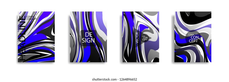 The abstract texture of brightly colored liquid paint. vector cover book with marble color on eps 10