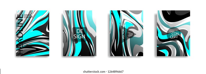 The abstract texture of brightly colored liquid paint. vector cover book with marble color on eps 10