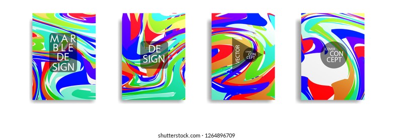 The abstract texture of brightly colored liquid paint. vector cover book with marble color on eps 10
