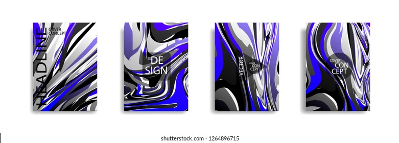 The abstract texture of brightly colored liquid paint. vector cover book with marble color on eps 10