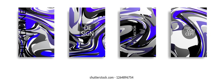 The abstract texture of brightly colored liquid paint. vector cover book with marble color on eps 10