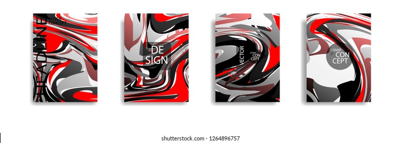 The abstract texture of brightly colored liquid paint. vector cover book with marble color on eps 10