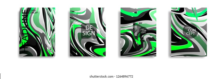 The abstract texture of brightly colored liquid paint. vector cover book with marble color on eps 10