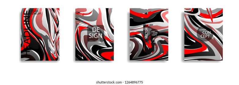 The abstract texture of brightly colored liquid paint. vector cover book with marble color on eps 10