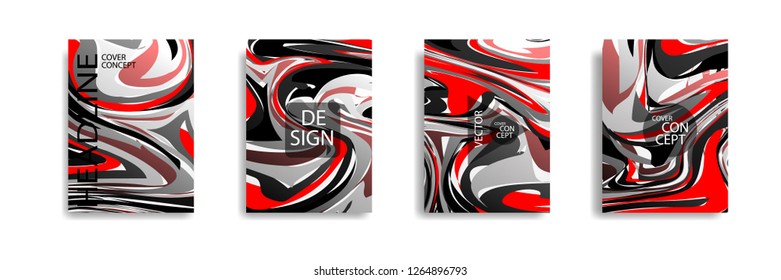 The abstract texture of brightly colored liquid paint. vector cover book with marble color on eps 10