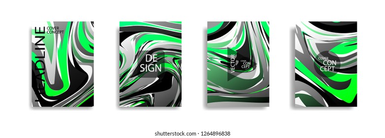 The abstract texture of brightly colored liquid paint. vector cover book with marble color on eps 10