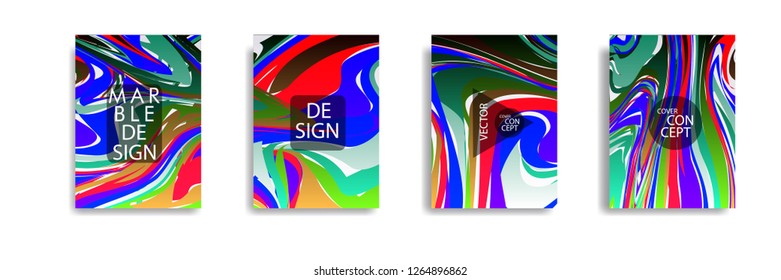 The abstract texture of brightly colored liquid paint. vector cover book with marble color on eps 10