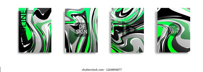 The abstract texture of brightly colored liquid paint. vector cover book with marble color on eps 10