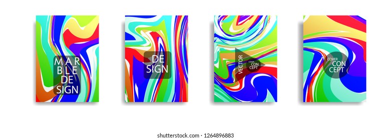 The abstract texture of brightly colored liquid paint. vector cover book with marble color on eps 10