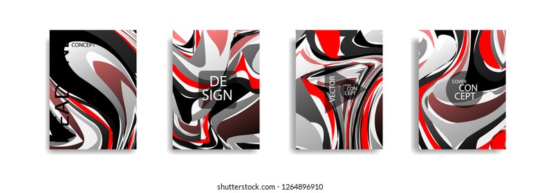 The abstract texture of brightly colored liquid paint. vector cover book with marble color on eps 10
