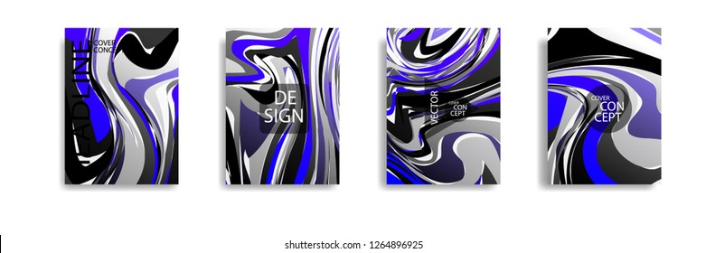 The abstract texture of brightly colored liquid paint. vector cover book with marble color on eps 10