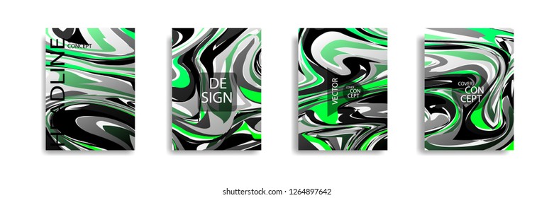 The abstract texture of brightly colored liquid paint. vector cover book with marble color on eps 10