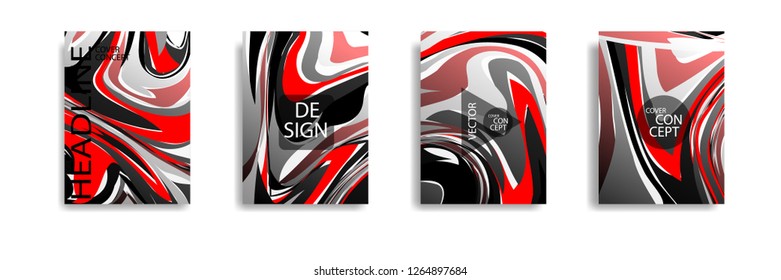The abstract texture of brightly colored liquid paint. vector cover book with marble color on eps 10