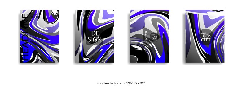 The abstract texture of brightly colored liquid paint. vector cover book with marble color on eps 10