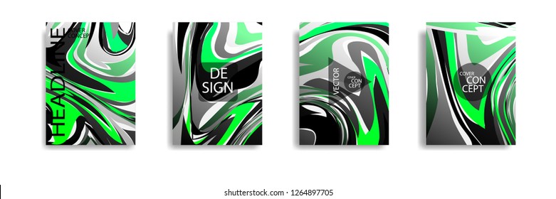 The abstract texture of brightly colored liquid paint. vector cover book with marble color on eps 10