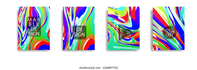 The abstract texture of brightly colored liquid paint. vector cover book with marble color on eps 10