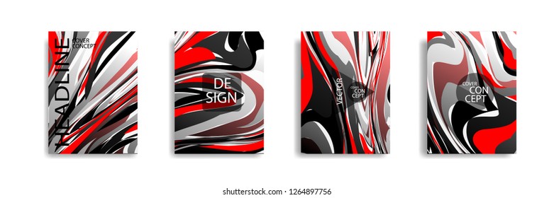 The abstract texture of brightly colored liquid paint. vector cover book with marble color on eps 10