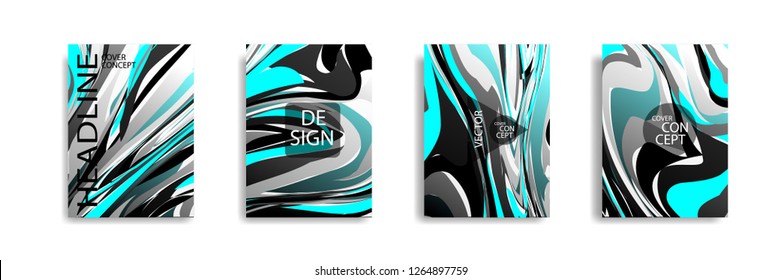 The abstract texture of brightly colored liquid paint. vector cover book with marble color on eps 10