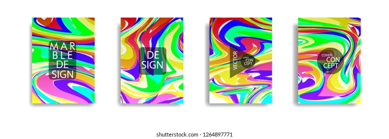 The abstract texture of brightly colored liquid paint. vector cover book with marble color on eps 10