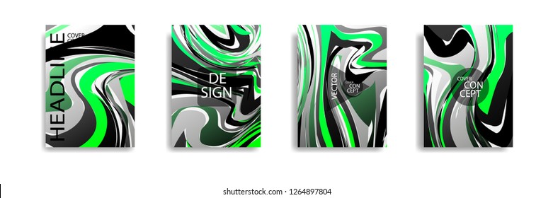 The abstract texture of brightly colored liquid paint. vector cover book with marble color on eps 10