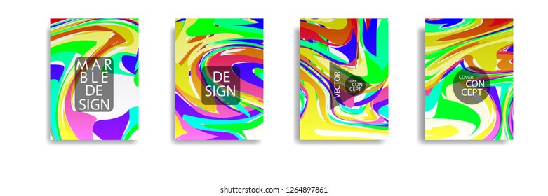 The abstract texture of brightly colored liquid paint. vector cover book with marble color on eps 10