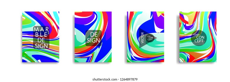 The abstract texture of brightly colored liquid paint. vector cover book with marble color on eps 10