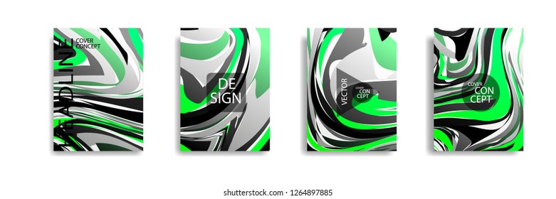 The abstract texture of brightly colored liquid paint. vector cover book with marble color on eps 10