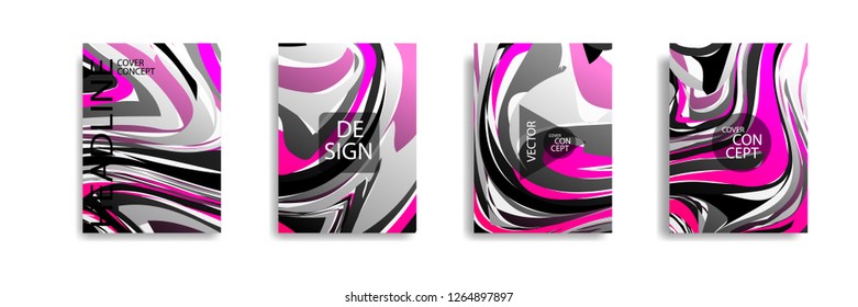 The abstract texture of brightly colored liquid paint. vector cover book with marble color on eps 10