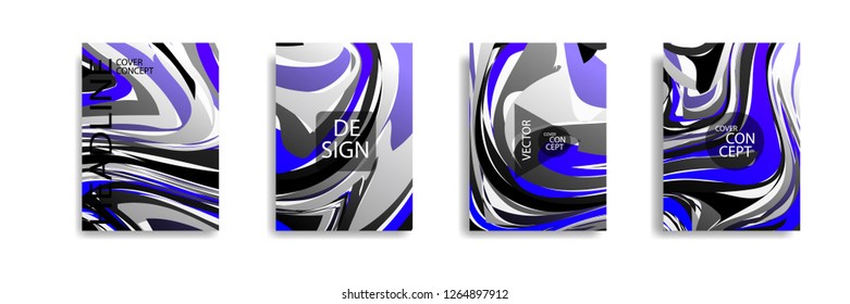 The abstract texture of brightly colored liquid paint. vector cover book with marble color on eps 10