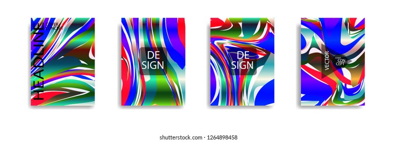 The abstract texture of brightly colored liquid paint. vector cover book with marble color on eps 10