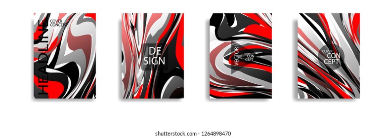 The abstract texture of brightly colored liquid paint. vector cover book with marble color on eps 10