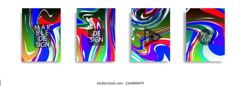 The abstract texture of brightly colored liquid paint. vector cover book with marble color on eps 10