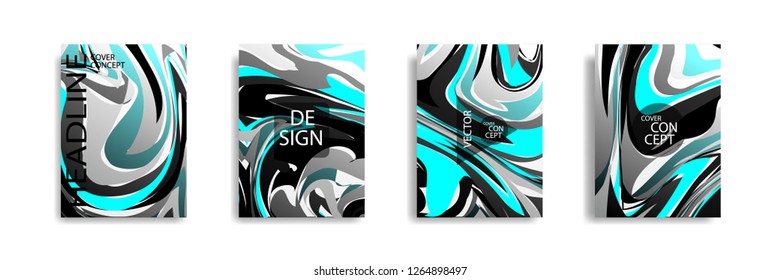 The abstract texture of brightly colored liquid paint. vector cover book with marble color on eps 10