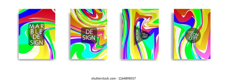 The abstract texture of brightly colored liquid paint. vector cover book with marble color on eps 10