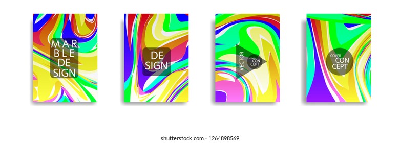 The abstract texture of brightly colored liquid paint. vector cover book with marble color on eps 10