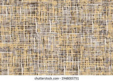 Textura abstracta Patrón marrón y amarillo.  Patrones cuadrados o fondo de líneas. Patrón vectorial geométrico ondulado.